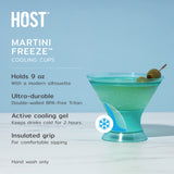 Martini FREEZE™ Cooling Cups – Set of 2 Insulated Stemless Martini Glasses (9 oz)