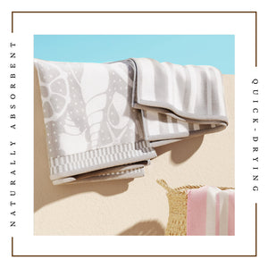 Cotton Velour Beach Towels 2-Pack - Maui Collection