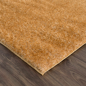 Heavenly Solid Mustard Plush Rug - Clearance