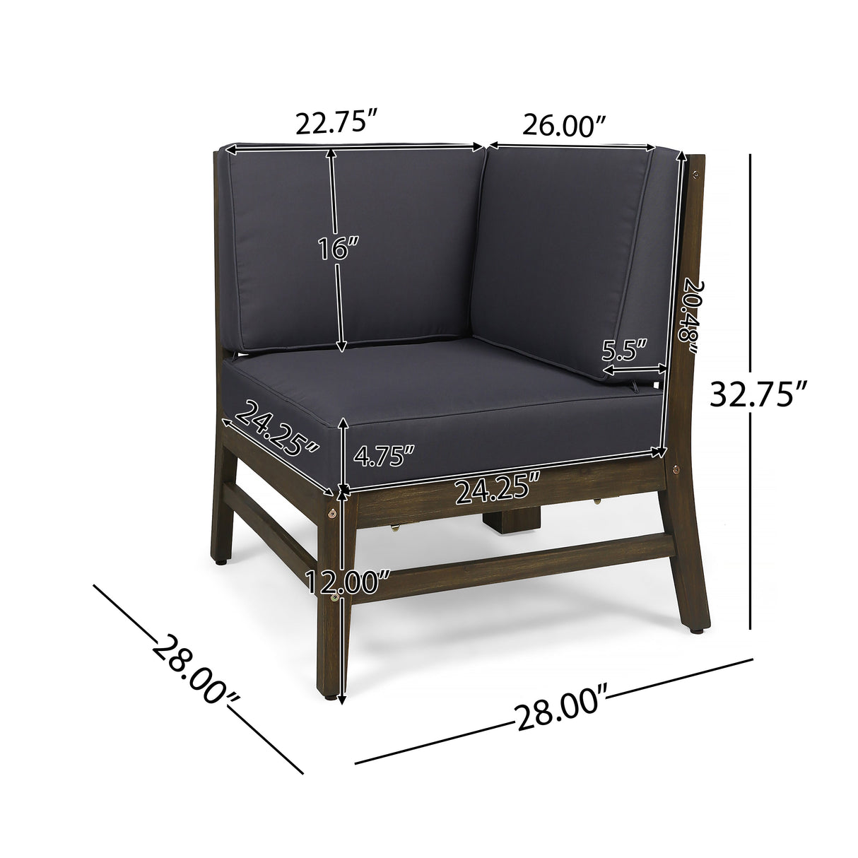 PERLA 5-Pcs Sofa Set, Dark