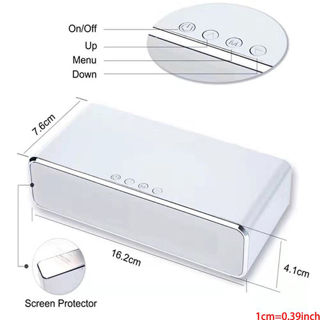 LED Alarm Clock with Wireless Charger and USB Port