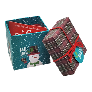 Gift Box Cube for Gift Cards - 3" x 3" -  Hello Snow