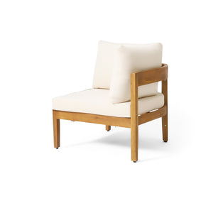 Brooklyn 3-Pieces Patio Conversation Set, Teak+Beige