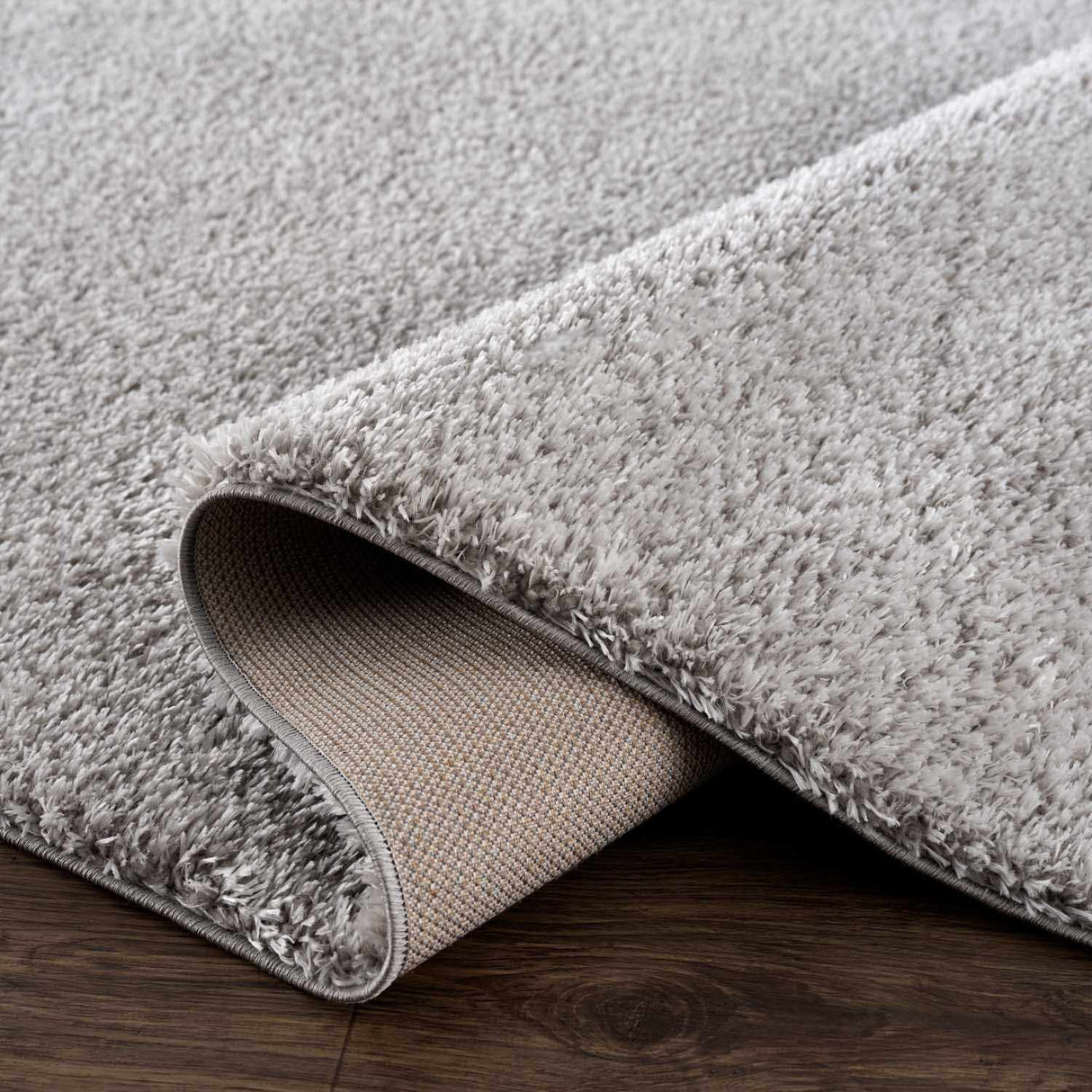 Lunaro Gray Subtle Wavy Abstract Modern Minimalist Polyester Machine Woven Area Rug - Clearance