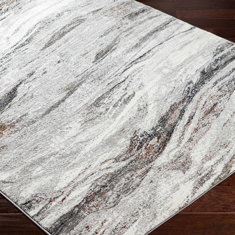 Glain Gray & Brown Marble Area Rug - Clearance