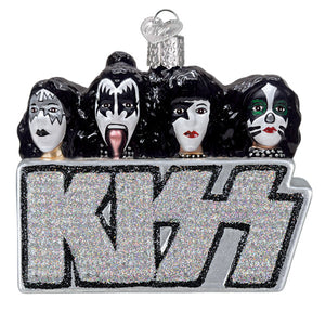 Kiss Band  Glass Ornament