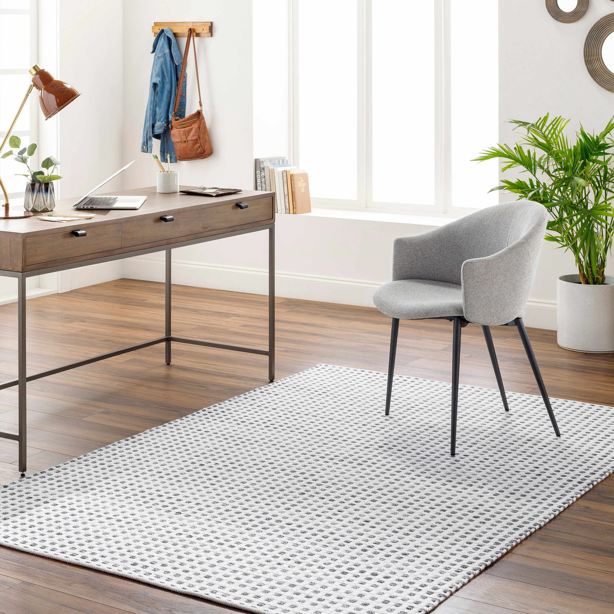 Bence Black & White Area Rug - Clearance