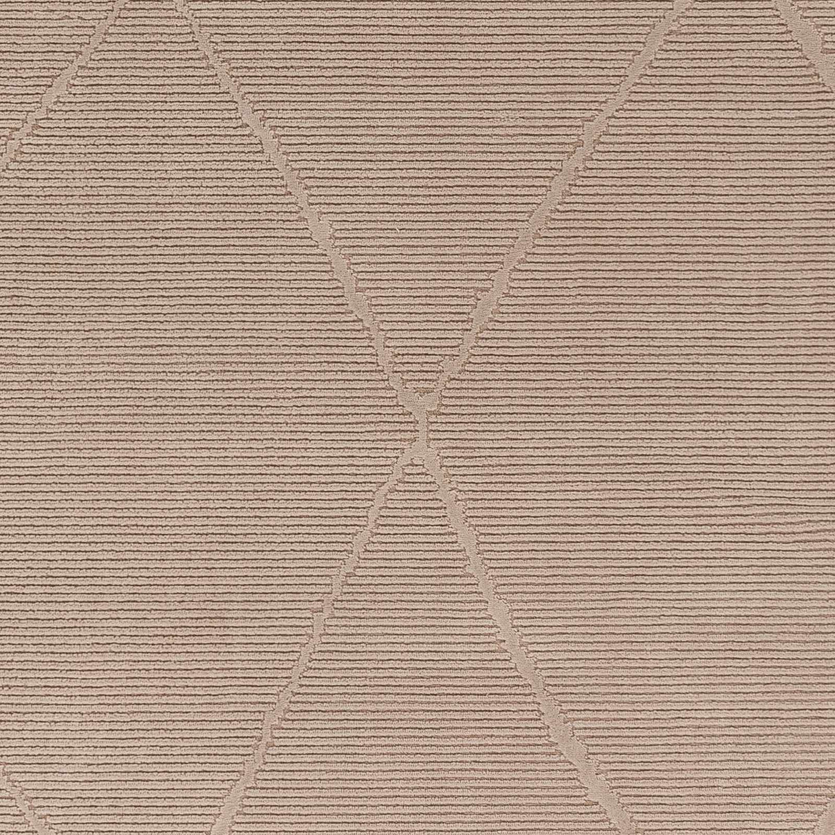 Aldis Tan Plush Textured Washable Rug  - Clearance