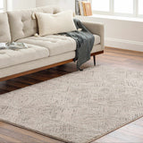 Garza Diamond Textured Washable Rug