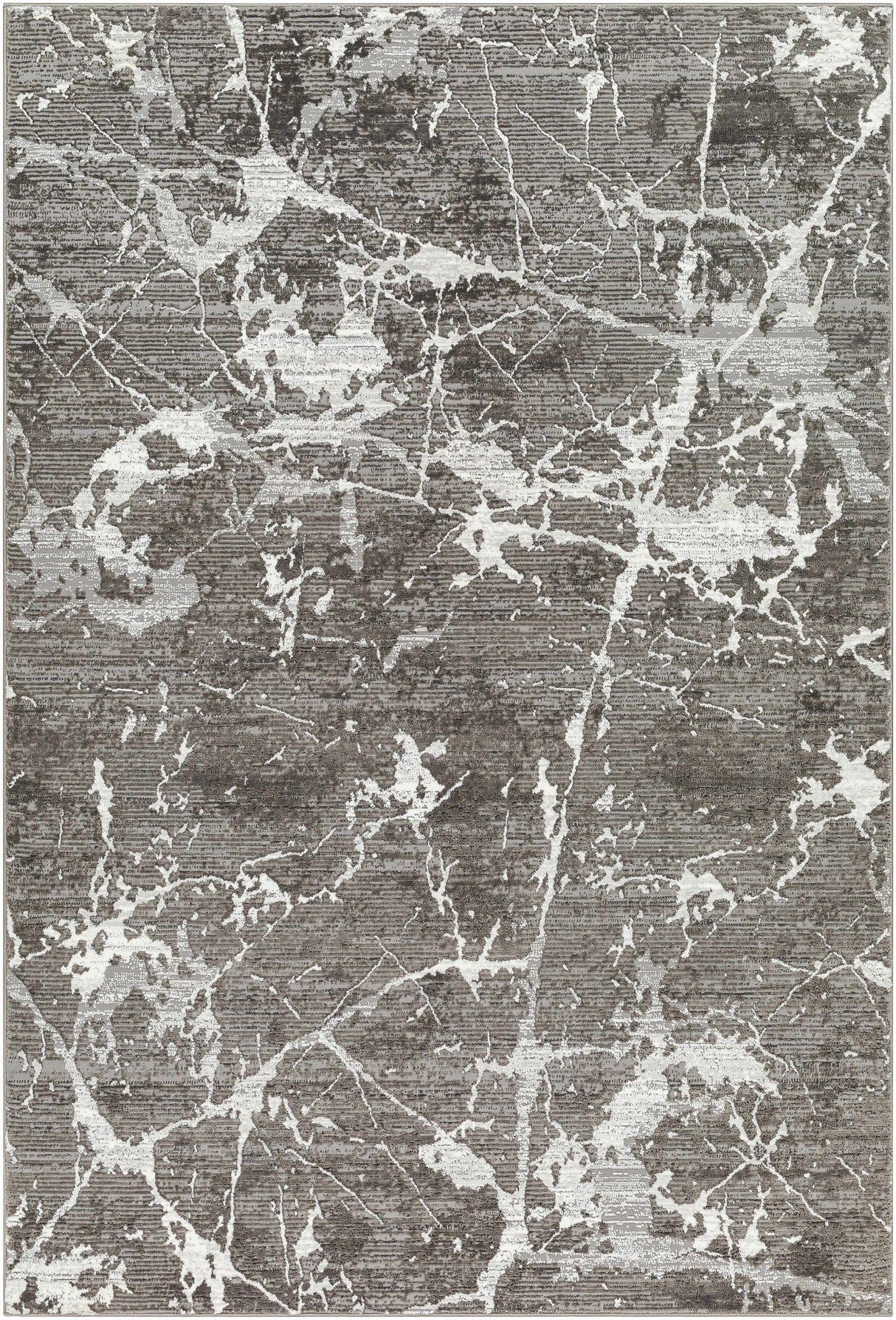 Ianto Charcoal Marble Washable Area Rug - Clearance