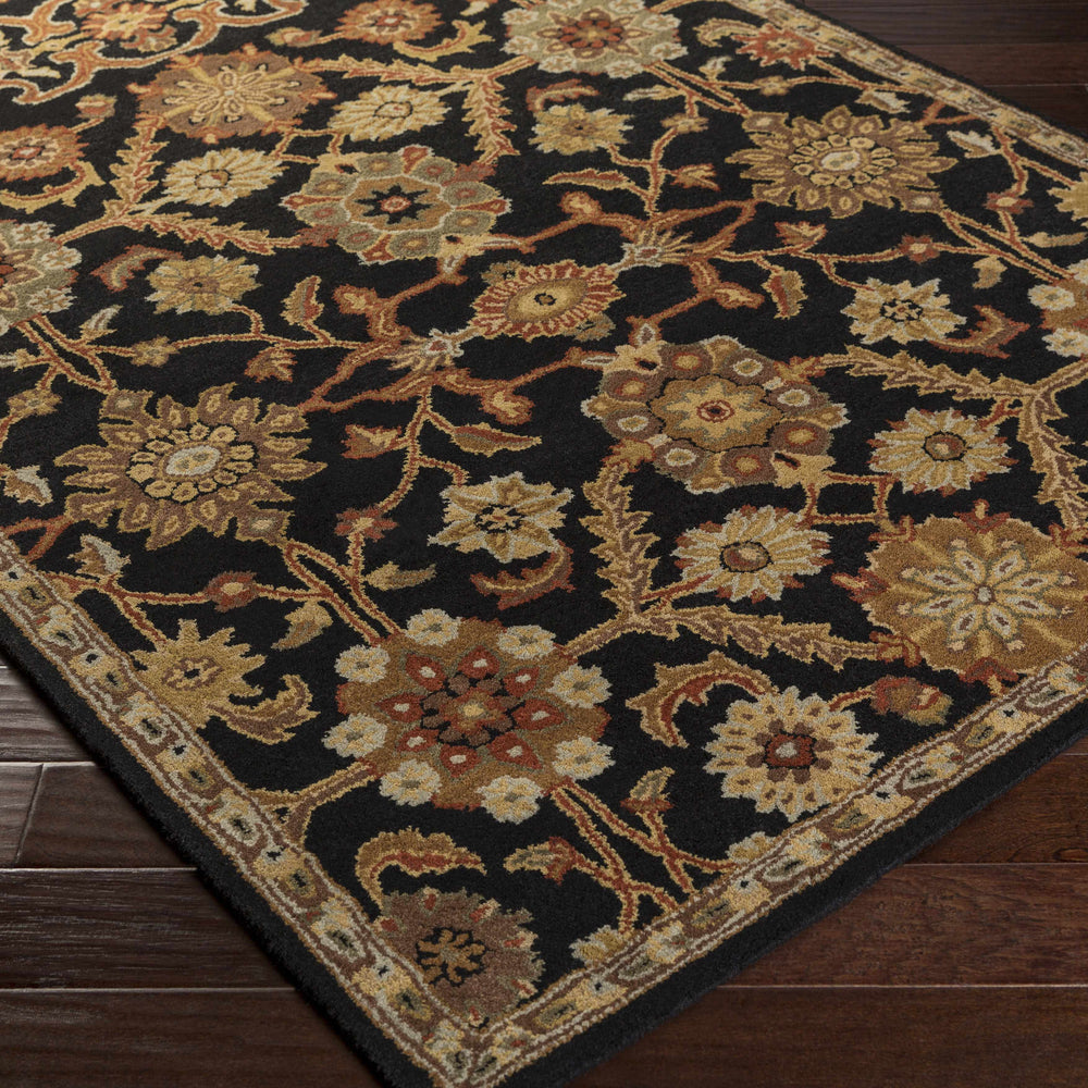 Salix Hand Tufted Black Wool Rug