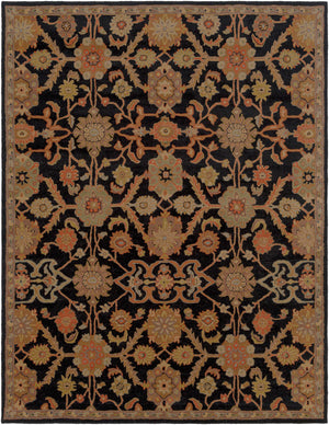 Salix Hand Tufted Black Wool Rug