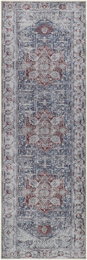 Amato Blue Washable Area Rug - Clearance