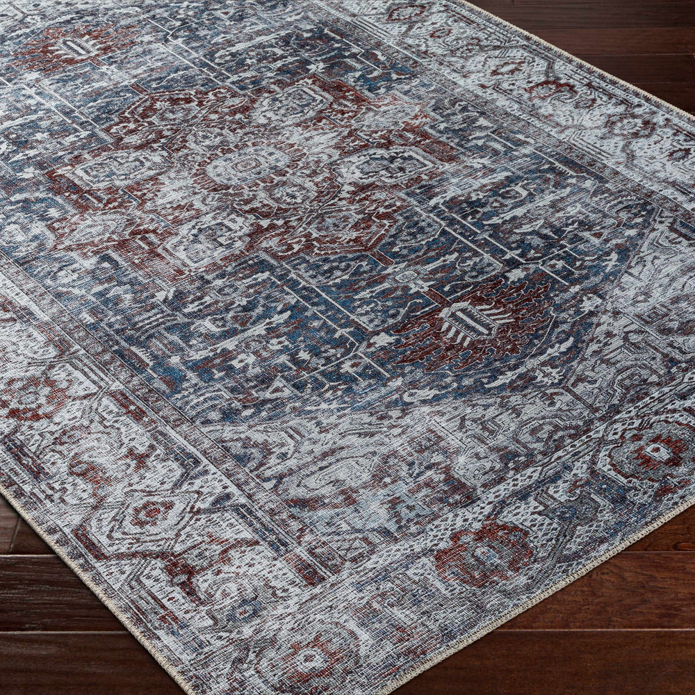 Amato Blue Washable Area Rug - Clearance