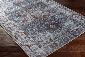 Amato Blue Washable Area Rug - Clearance