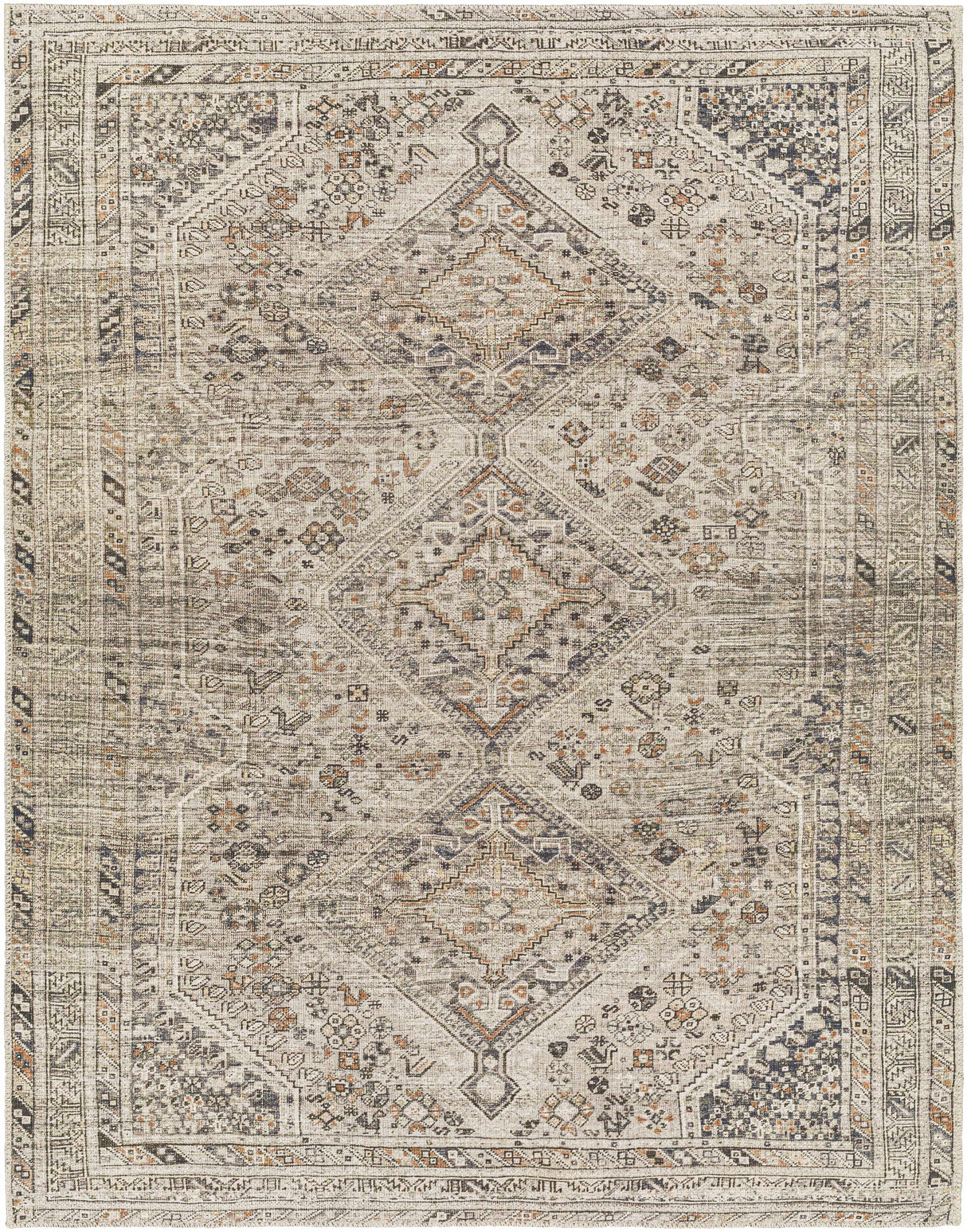 Barny Beige Flat Pile Washable Rug