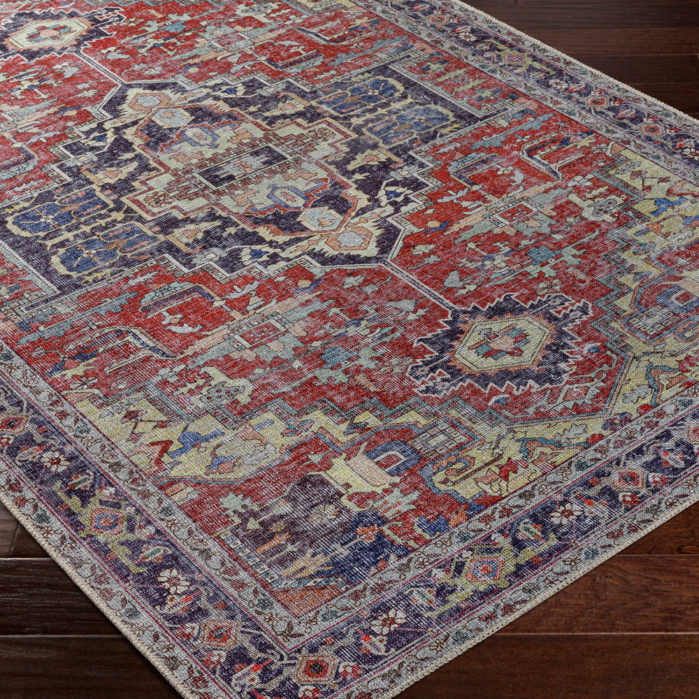 Reza Red Washable Rug - Clearance