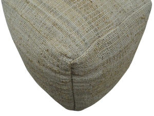 Sand Boho Farmhouse Natural Brown and Beige Jute Pouf