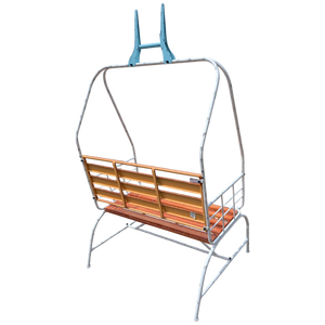 Metal Outdoor Gondola Bench - 6 Feet Tall