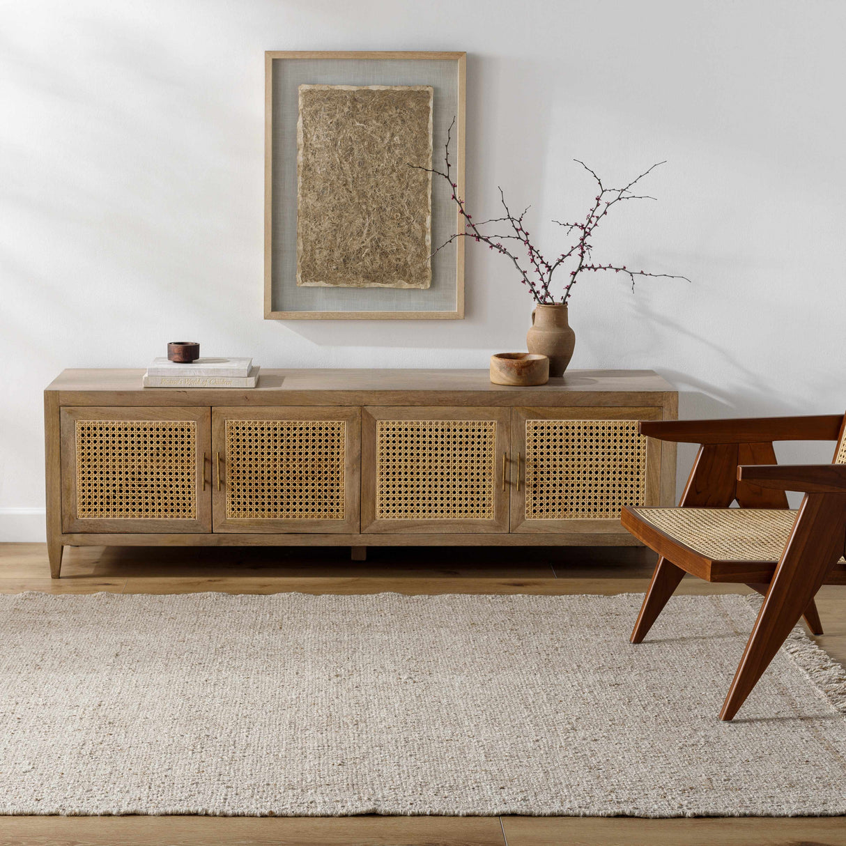 Nsomi Beige Wool Area Rug - Clearance