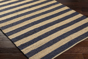 Ilkay Beige & Black Jute Area Rug - Clearance
