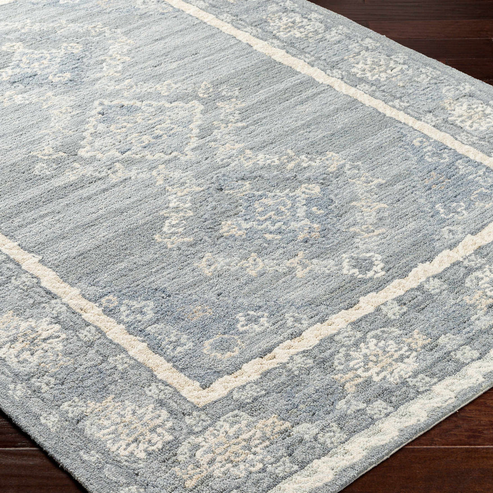 Alena Gray Blue Wool Blend Area Rug - Clearance