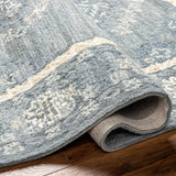 Alena Gray Blue Wool Blend Area Rug - Clearance