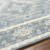 Alena Gray Blue Wool Blend Area Rug - Clearance