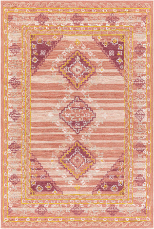 Alena Peach Wool Blend Area Rug - Clearance
