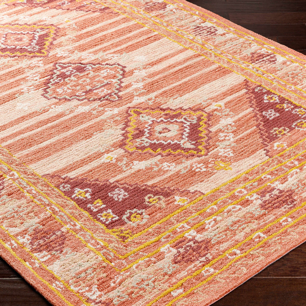 Alena Peach Wool Blend Area Rug - Clearance