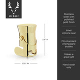 Belmont heavyweight champagne stopper in gold viski®