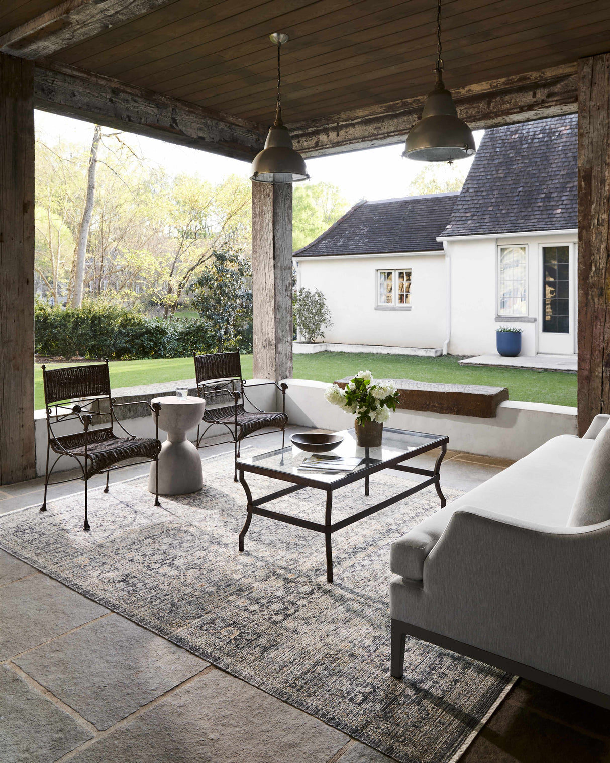 Margaret Navy Washable Rug - Becki Owens x Livabliss