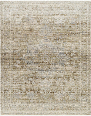 Margaret Damask Dark Sage Washable Area Rug - Becki Owens x Livabliss