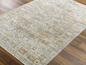 Margaret Damask Brown Washable Area Rug - Becki Owens x Livabliss