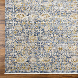 Margaret Damask Blue Washable Area Rug - Livabliss x Becki Owens