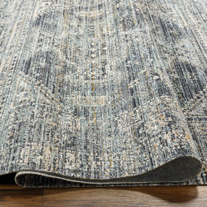 Margaret Medallion Navy Washable Area Rug - Livabliss x Becki Owens