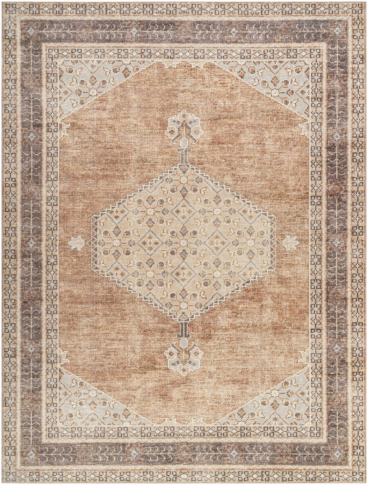 Lila Medallion Tan Area Rug