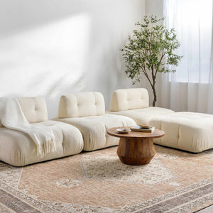 Lila Medallion Tan Area Rug