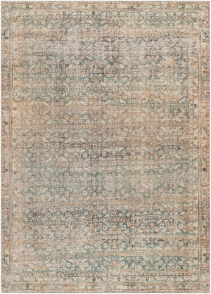 Marlene Damask Beige & Green Area Rug - Becki Owens x Livabliss