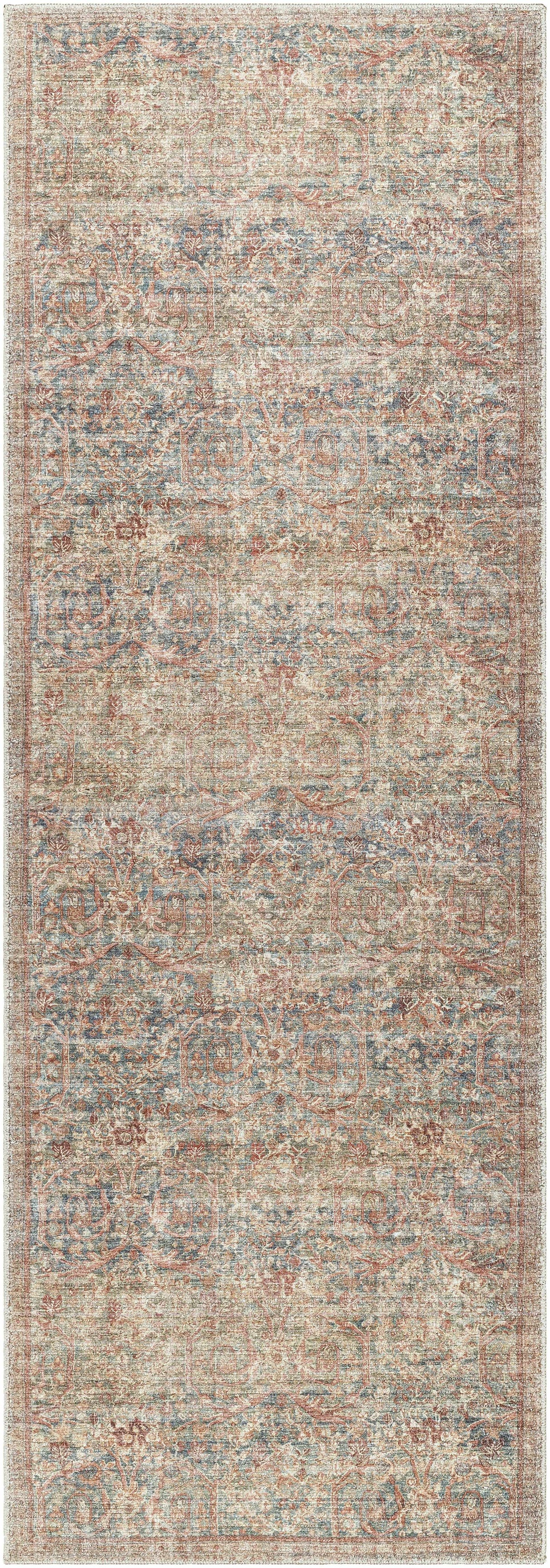 Marlene Damask Brown & Blue Area Rug - Becki Owens x Livabliss