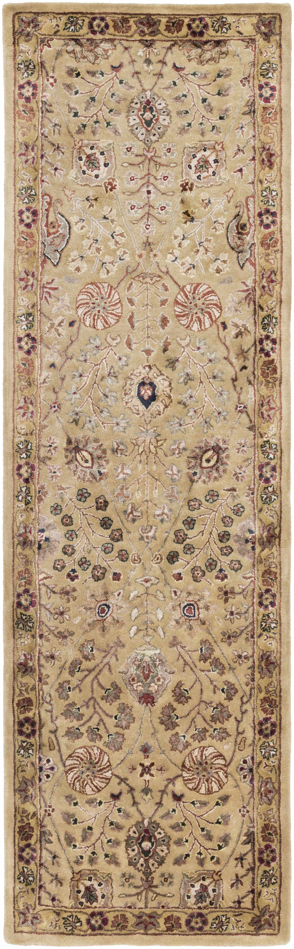 Pwyll Beige Damask Area Rug - Clearance