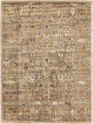 Pwyll Beige Damask Area Rug - Clearance