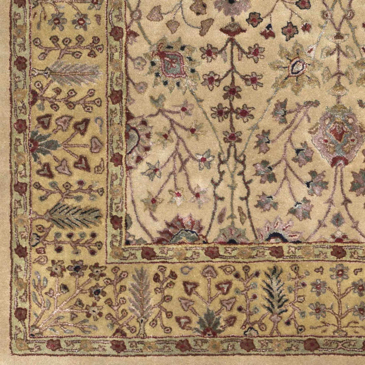 Pwyll Beige Damask Area Rug - Clearance