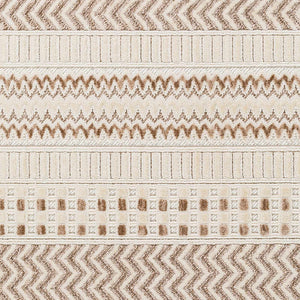 Eiko Beige Textured Saxony Rug with Fringes - Clearance