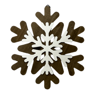 Wood Layered Snowflake Decor -