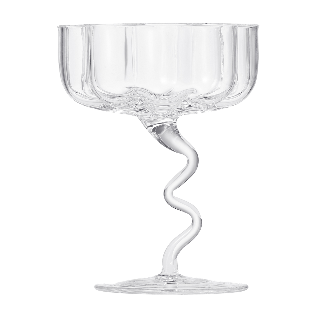 Asteria Champagne Coupe Cocktail Glassware, Clear, Set of 2