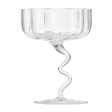 Asteria Champagne Coupe Cocktail Glassware, Clear, Set of 2