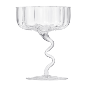 Asteria Champagne Coupe Cocktail Glassware, Clear, Set of 2
