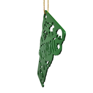 Cutout Metal Vermont Ornament