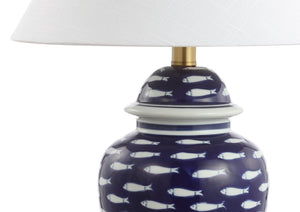 School ginger jar ceramic/metal led table lamp - Tuesday Morning - Table Lamps